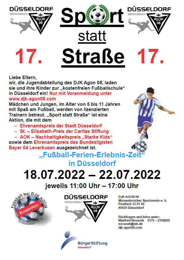 Plakat der Fußballschule 2022
